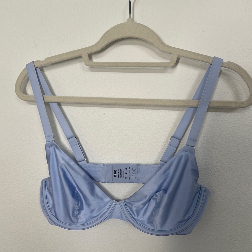 CUUP Women's Sky Blue Underwire Bra the plunge